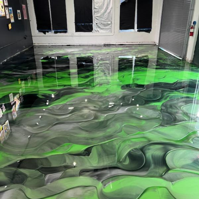 Industrial-grade epoxy floor coating